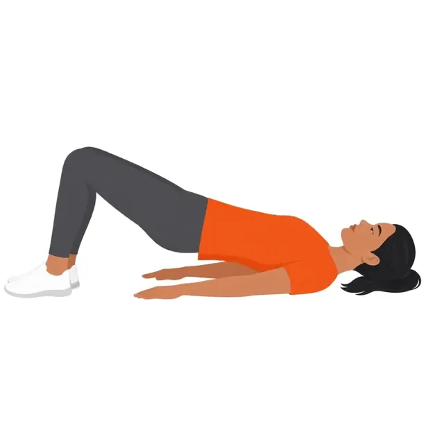 Illustration of a woman doing a hip lift