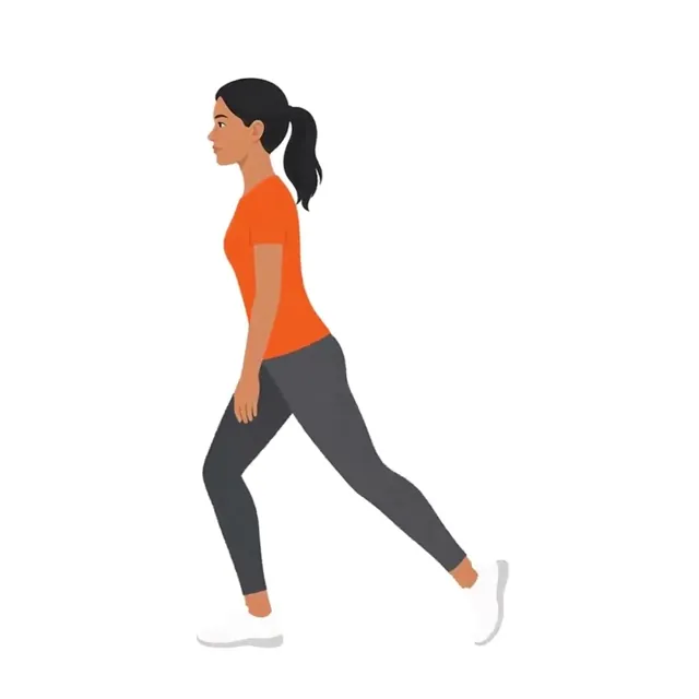 Illustration of a woman doing a reverse lunge