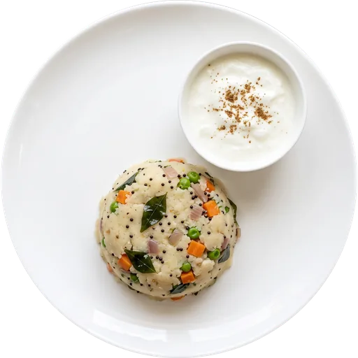 Vegetable upma with curd